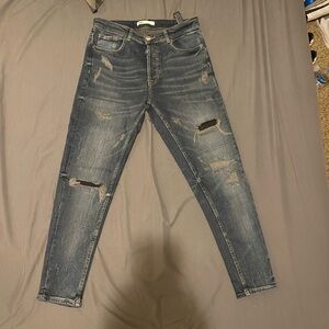 Skinny ripped Zara denim jeans size 32x32